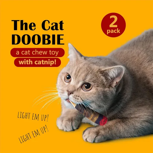 Vista 2 de Hoovy Doobies de juguete de hierba gatera Gato Nip Cat Cosas geniales Juguetes divertidos Regalo de articulaciones de hierba gatera