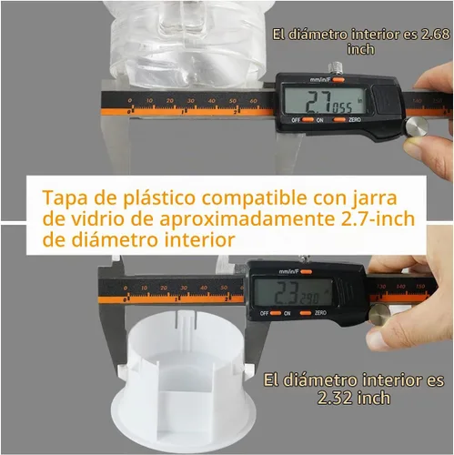 Vista 2 de Tapones de tapa de repuesto para jarra de agua de vidrio para jarra