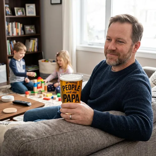 Vista 3 de My Favorite People Call Me Papa - Vaso de pinta divertido regalo del día del padre, taza novedosa de 16 onzas, vasos divertidos para beber con broma