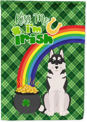 Vista 142 de Caroline's Treasures WDK4731GF - Bandera decorativa para jardín del día de San Patricio, color negro y tostado, Airedale Terrier, para jardín