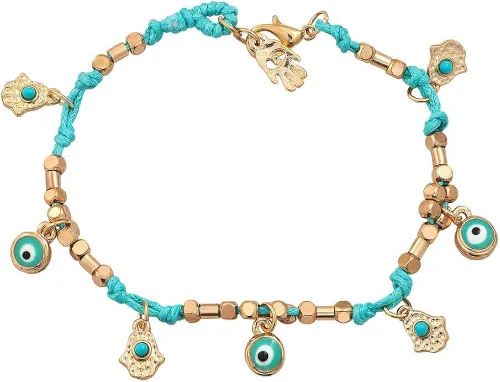 Vista 2 de Moonlight Collections Pulsera de protección para los ojos pulsera roja para protección pulsera de cuerda roja Metal