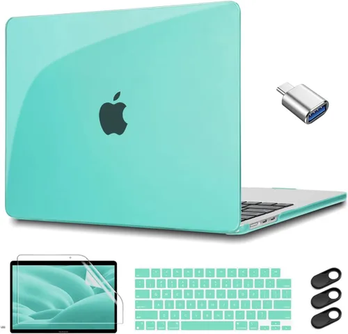 Vista 28 de CISSOOK Funda rosa bebé para MacBook Air de 15 pulgadas lanzamiento 2023 2024 2025, cubierta rígida de plástico rosa tiza con cubierta de teclado