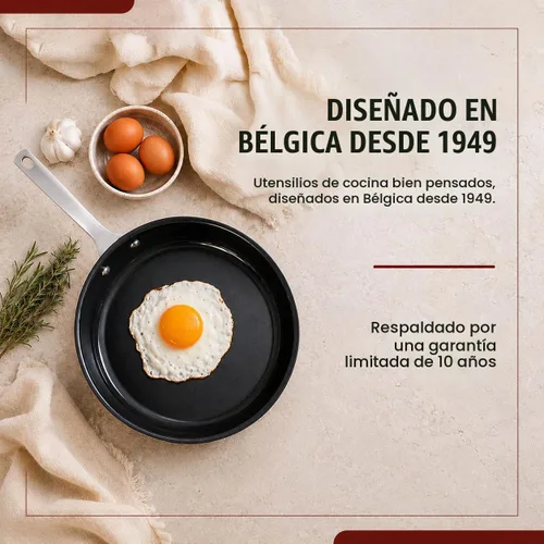 Vista 10 de Alva Maestro sartén antiadherente de acero inoxidable de 8 pulgadas – Hecha sin revestimiento cerámico de PFAS, PFOA y PTFE – Núcleo reforzado