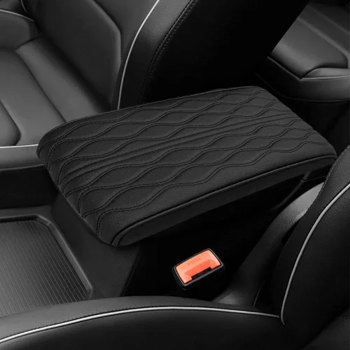 Vista 16 de Almohadilla para reposabrazos de automóvil, cuero/algodón viscoelástico, estilo universal, funda de consola central de automóvil, protector Beige