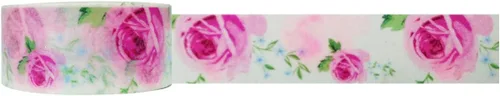 Vista 2 de Wrapables Cinta adhesiva washi floral y natural, rosa dulce