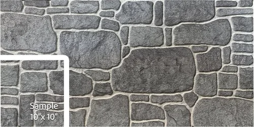 Vista 37 de Dundee Deco Paneles de pared 3D: revestimiento de pared marrón cobre con aspecto de piedra sepia, revestimiento de espuma de poliestireno