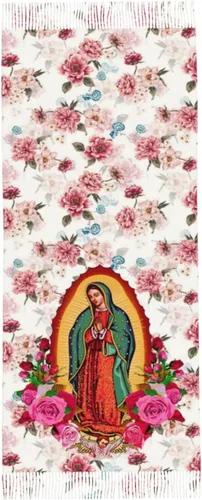 Vista 4 de YQIUSM Virgen de Guadalupe Chal Bufanda Virgen María Católica, Multi