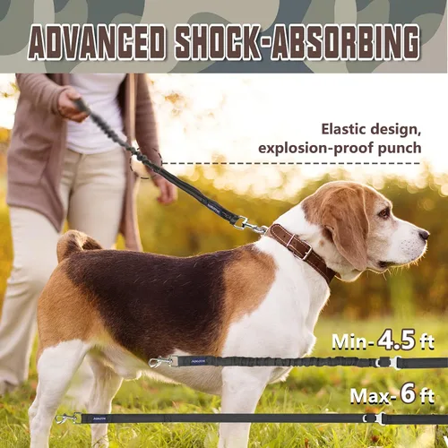 Vista 4 de Auroth Arnés táctico para perros con correa resistente para perros de razas grandes, chaleco reflectante de entrenamiento para perros sin tirones