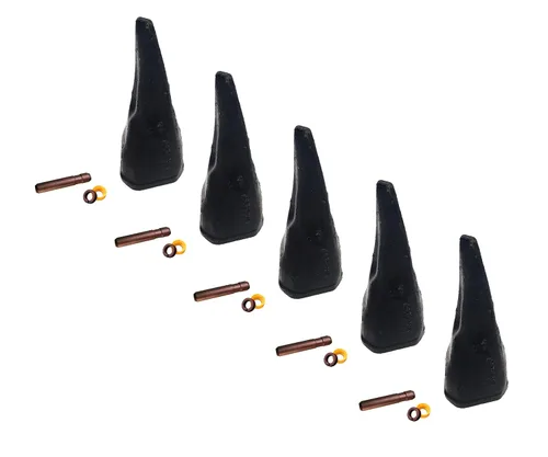 Vista 9 de Backhoe Bucket Diente 208-5239 Punta afilada con pasador, se adapta a adaptadores Cat DRS230 Series.
