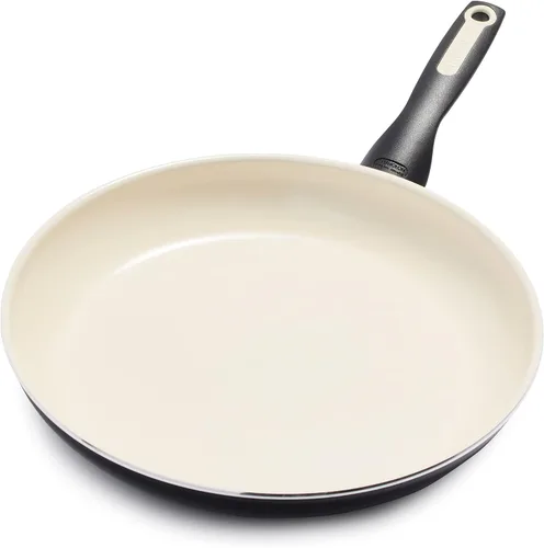 Vista 10 de GreenPan Rio Healthy Ceramic - Sartén antiadherente de 10 pulgadas, sin PFAS, apta para lavavajillas, color negro