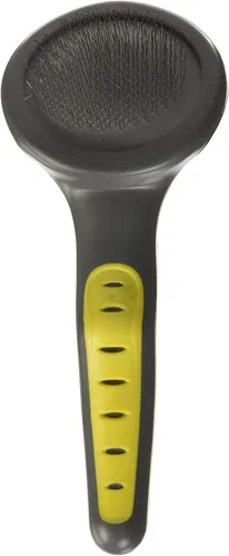 Vista 2 de JW Pet Gripsoft - Cepillo suave para perro con agarre de goma antideslizante (púas de acero inoxidable en ángulo), pequeño