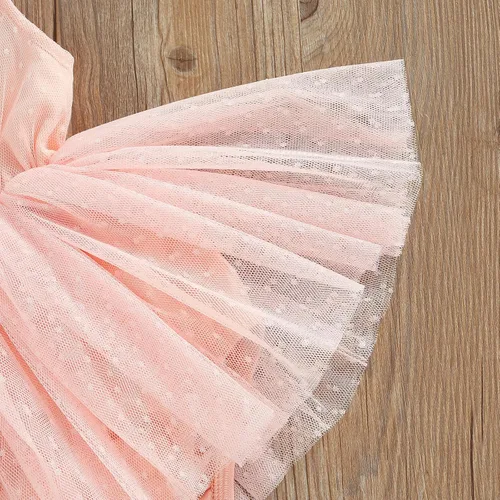 Vista 25 de Sasaerucure Traje de verano para bebé niña, sin mangas, mameluco de encaje tutú, mameluco de una pieza con volantes