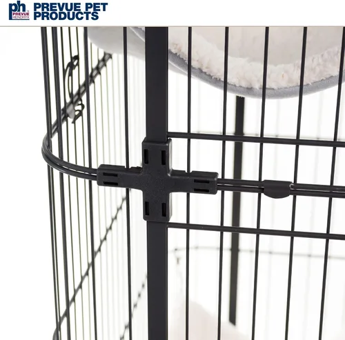 Vista 4 de Productos para mascota Prevue, casa para gatos de 3 pisos, Negro