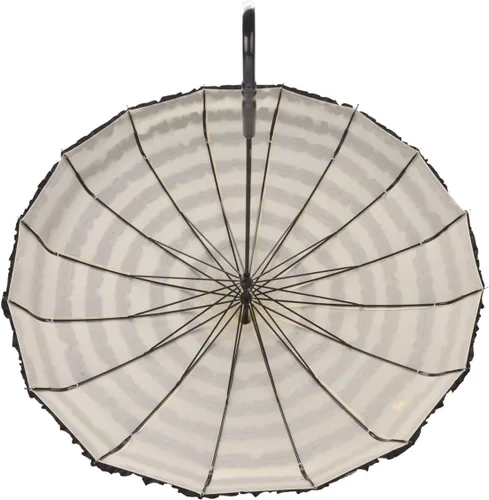 Vista 3 de Outgeek Señoras Sunproof paraguas sombrilla encaje flores pagoda en forma de Victoria estilo largo mango