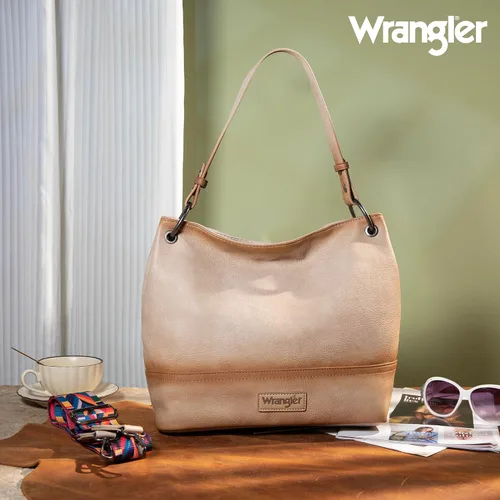 Vista 2 de Wrangler Hobo Bags for Women Vegan Leather Top Handle Shoulder Purses and Handbags
