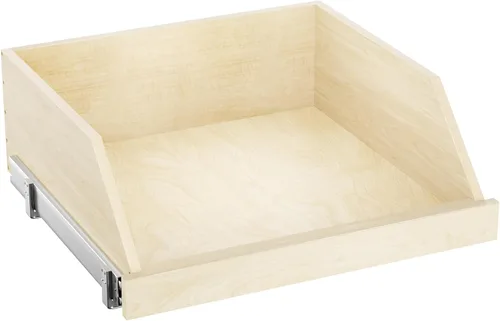 Vista 11 de LOVMOR Organizador de gabinete extraíble con cajón alto de 19.5 pulgadas de ancho x 21 pulgadas de profundidad, estantes deslizantes de madera