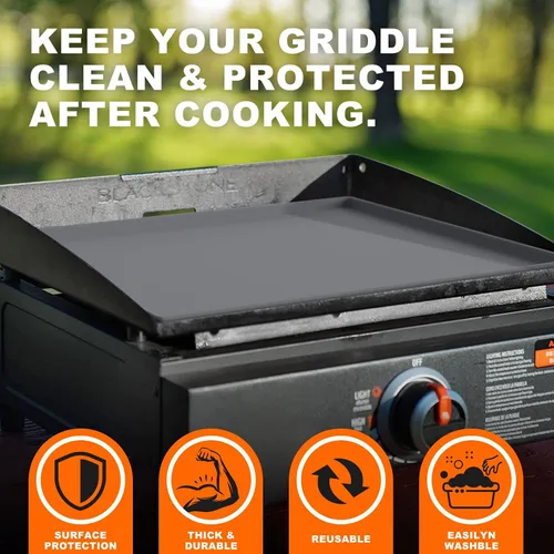 Vista 3 de Blackstone - Alfombrilla protectora de silicona para parrilla de 28 pulgadas, accesorios para parrilla Blackstone, protector de grado alimenticio