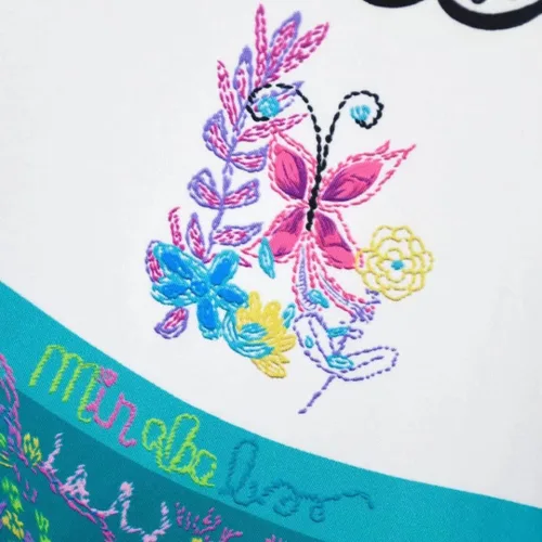 Vista 4 de Tyipeng Disfraz de Mirabel para niñas Isabella Pepa Dolores vestido de moda con bolsa