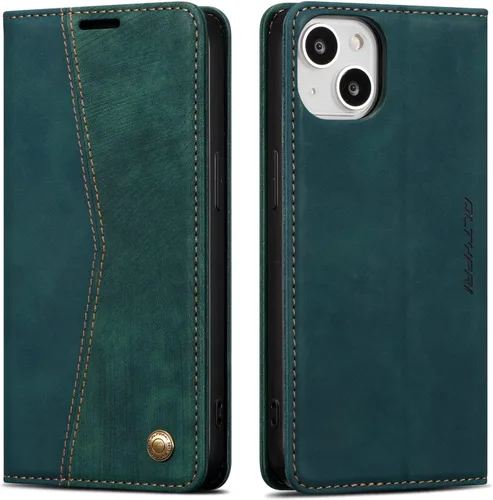 Vista 10 de QLTYPRI Para iPhone Air Case Wallet Con Tarjetero, Vintage PU Cuero Kickstand Cierre Magnético A Prueba De Golpes Folio Libro Funda Para IPhone 17