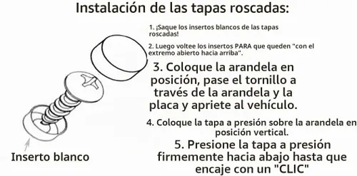 Vista 3 de Refuerzo de acero inoxidable para matrícula, cromo