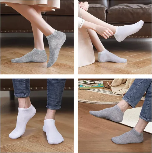 Vista 5 de 160 pares de calcetines de tobillo delgados de corte bajo para hombre, calcetines atléticos de humedad, calcetines deportivos casuales, paquete a