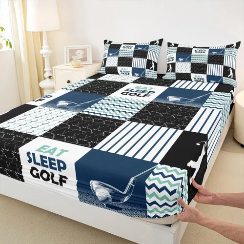 Vista 22 de Erosebridal Sábana bajera ajustable de béisbol tamaño individual, juego de cama de juegos deportivos para niños, niñas, adolescentes y adultos