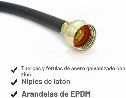 Vista 4 de TT FLEX Conector de manguera mezcladora en Y para lavadora de goma, accesorios de 3/4", longitud de 1 pie (12") Combine Hot and Cold Water, For