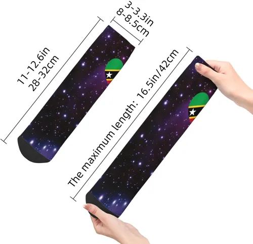 Vista 4 de GDJF Love Saint Kitts And Nevis Flag Heart Ankle Socks Winter Low Cut Sports Warm Breathable Comfort Casual Socks For Mens And Womens