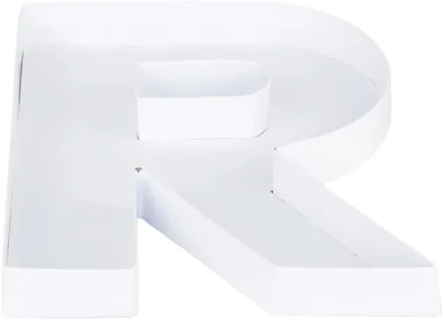 Vista 22 de WENPACK 8" Pequeños Recortes de Letra de Cartón Rellenables en Forma de Papel Maché Cortados en Forma de Letra, Bandeja para Dulces, Envase