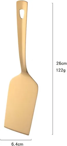 Vista 2 de 6 espátulas de acero inoxidable chapado en titanio, mango ergonómico integral, apto para lavavajillas (10.2 pulgadas/10.2 in)