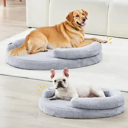 Vista 8 de BurgeonNest - Cama ortopédica para perros grandes, sofá suave impermeable con almohada, cama con respaldo, funda extraíble y lavable, base