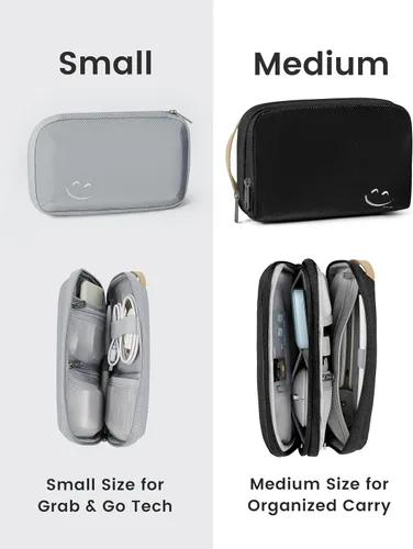 Vista 8 de Travelkin - Organizador de cables de viaje, organizador electrónico, bolsa organizadora de cables para cables, cargadores de teléfono, tarjeta SD