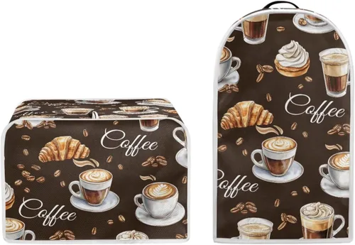 Vista 45 de doginthehole 2 Slice Toaster Cover and Blender Dust Cover Abstract Black Cats Small Appliance Covers Set of 2 Washable Stand Mixer Bread Maker