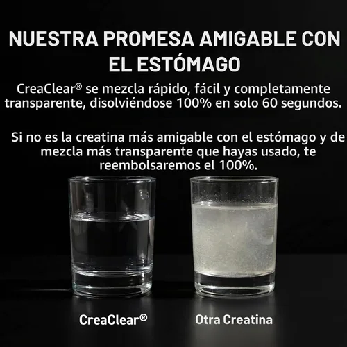 Vista 4 de Kaged CreaClear Creatine Monohydrate Powder Mezcla transparente y se disuelve completamente, sin grano Creatina micronizada premium para fuerza