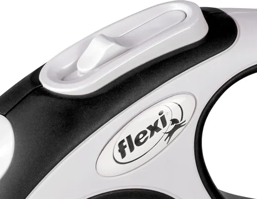 Vista 5 de Flexi New Comfort Tape - Correa retráctil para perros de hasta 26.5 lbs/26 libras, color gris y negro, extra pequeña, 9.8 ft