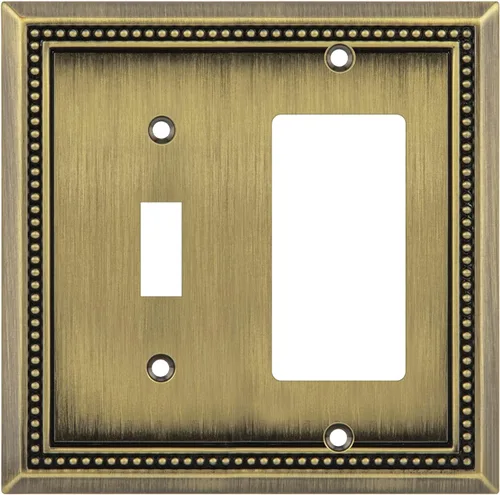Vista 40 de Henne Bery Sunken Pearls Placa de Pared Decorativa de Servicio Pesado Placa de Interruptor Cubierta de Tomacorriente