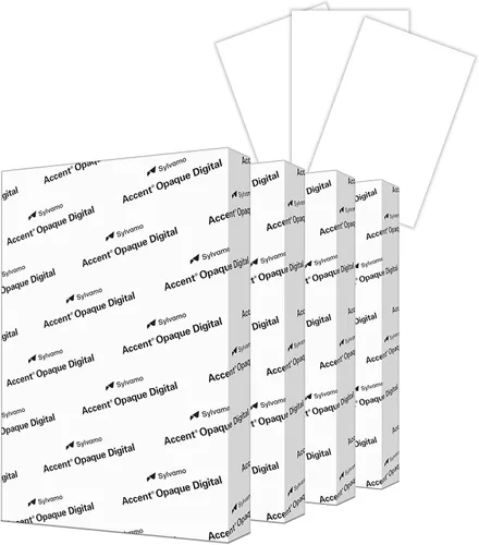 Vista 9 de Accent 1188091R - Papel de cartulina blanco opaco de 8.5 x 11 pulgadas, 100 libras, 271 g/m², 200 hojas (1 resma), cartulina pesada suave de alta