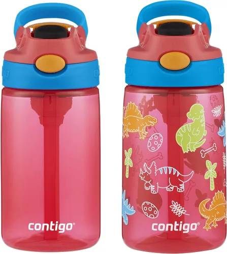 Vista 23 de Contigo Aubrey - Botella de agua para niños, paquete de 2, 20 onzas, azalea/jade y frambuesa azul. Azalea, tapa a prueba de derrames, apta