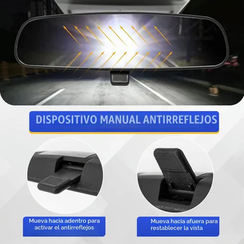 Vista 3 de 76400-SDA-A01 Espejo interior retrovisor para día/noche para Honda 1998-2013 Accord, 2000-2004 Odyssey, 2006-2011 Civic, 2002-2008 Pilot, Insight