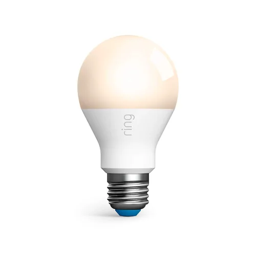 Vista 2 de Luz LED inteligente Ring A19: ahorra energía con sus 800 lúmenes de luz blanca y compatible con Amazon Sidewalk (blanco)