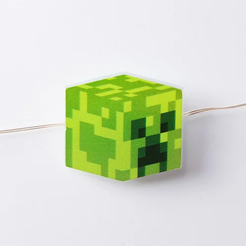 Vista 3 de Ukonic Cadena de luces LED Minecraft Creeper y TNT Block