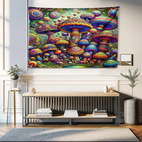 Vista 228 de Ambesonne Tapiz de arte afro, hombre negro fuerte con una corona de trazos impresión de pintura moderna, decoración de tela para colgar en la pared