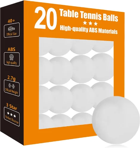 Vista 11 de Pelotas de Ping Pong de 3 Estrellas - Tenis de Mesa ABS de Alto Rendimiento para Entrenamiento, Juego