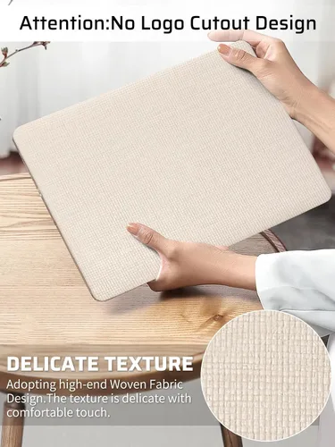 Vista 2 de Seorsok Funda compatible con MacBook Air de 13 pulgadas, versión 2022-2018 A1932 A2179 M1 A2337 Touch ID, elegante funda rígida de plástico de cuero