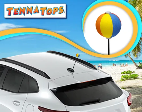 Vista 7 de Summer Fun Beach Ball - Accesorio para antena de automóvil, camión, SUV, para antena de estilo delgado