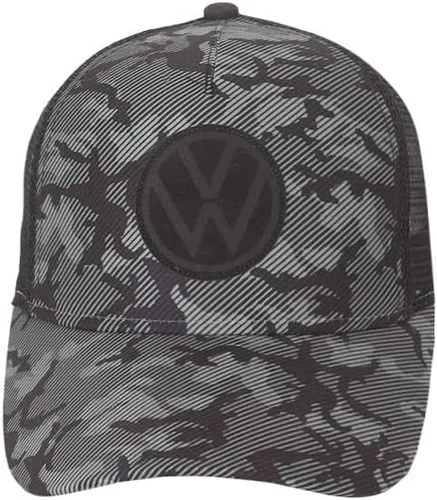 Vista 2 de Volkswagen Gorra Trucker Camo, Gris y negro