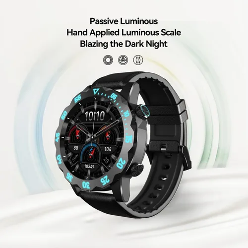 Vista 10 de KAVVO Oyster - Mini reloj inteligente Bluetooth de 1.1 pulgadas para mujer, pantalla AMOLED siempre encendida, bisel giratorio, rastreador