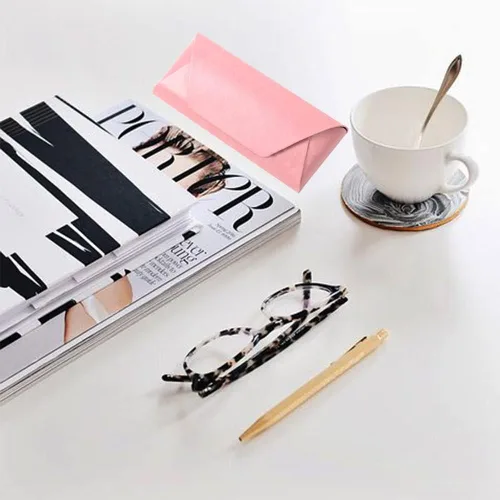 Vista 7 de 2PCS Leather Glasses Case, PU Portable Eyeglass Case, Sunglasses Case Protector