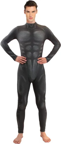 Vista 2 de YUOBKU Body unisex 3D Muscle Body Halloween Zentai Party Fanny Dress Cosplay Outfit