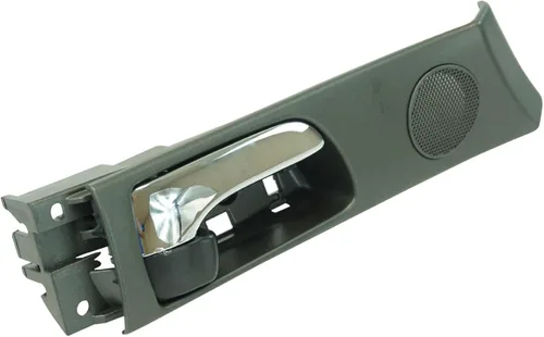 Vista 155 de TRQ Manija de puerta interior delantera izquierda cromada y negra para el lado del conductor compatible con Ford F-150 2012-2014